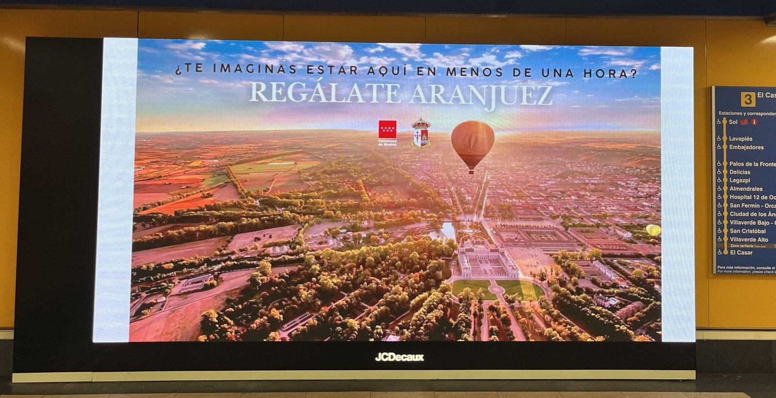 LA CAMPAÑA ‘REGÁLATE ARANJUEZ’ LLEGA AL METRO DE MADRID