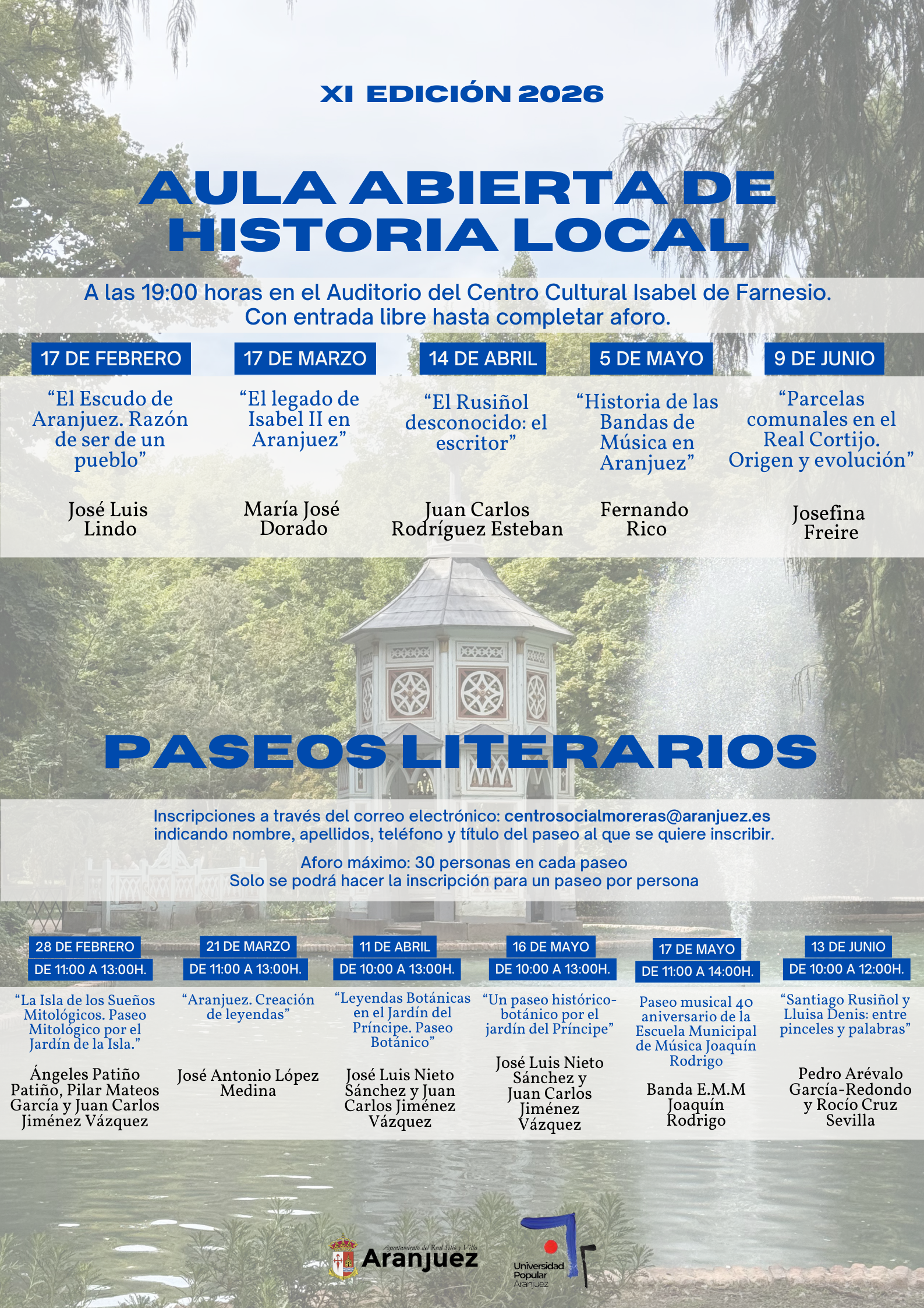 LA HISTORIA COBRA VIDA EN ARANJUEZ CONUNA NUEVA EDICIÓN DE AULA ABIERTA Y DEPASEOS LITERARIOS