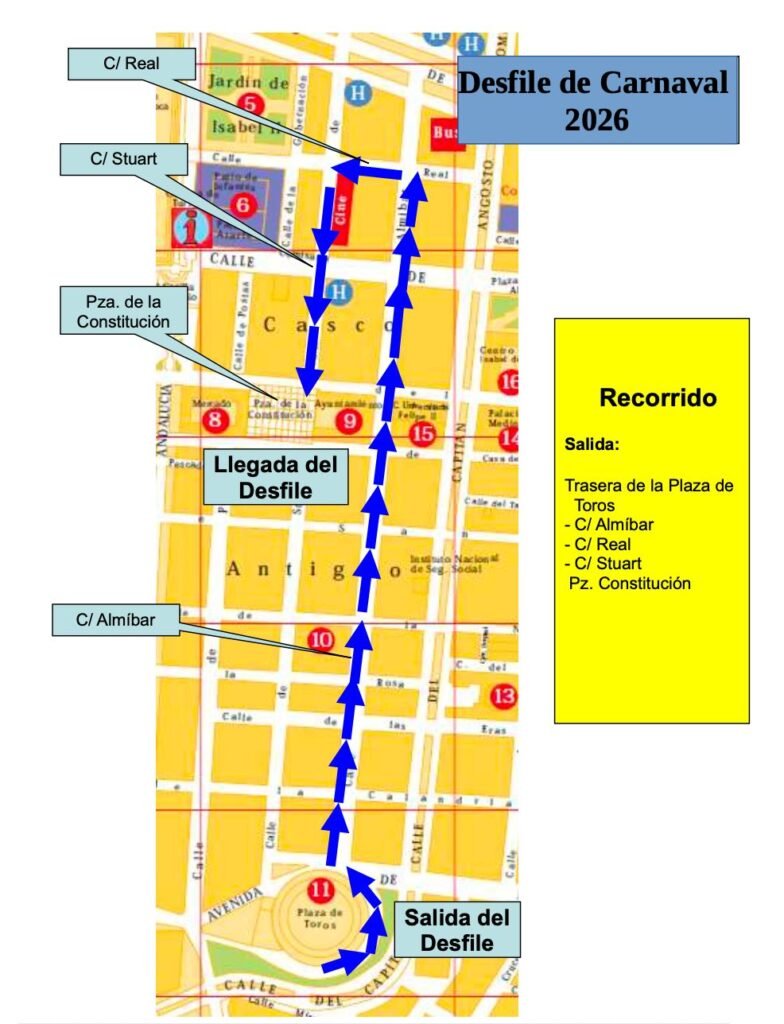 EL DESFILE DE CARNAVAL CAMBIA SURECORRIDO