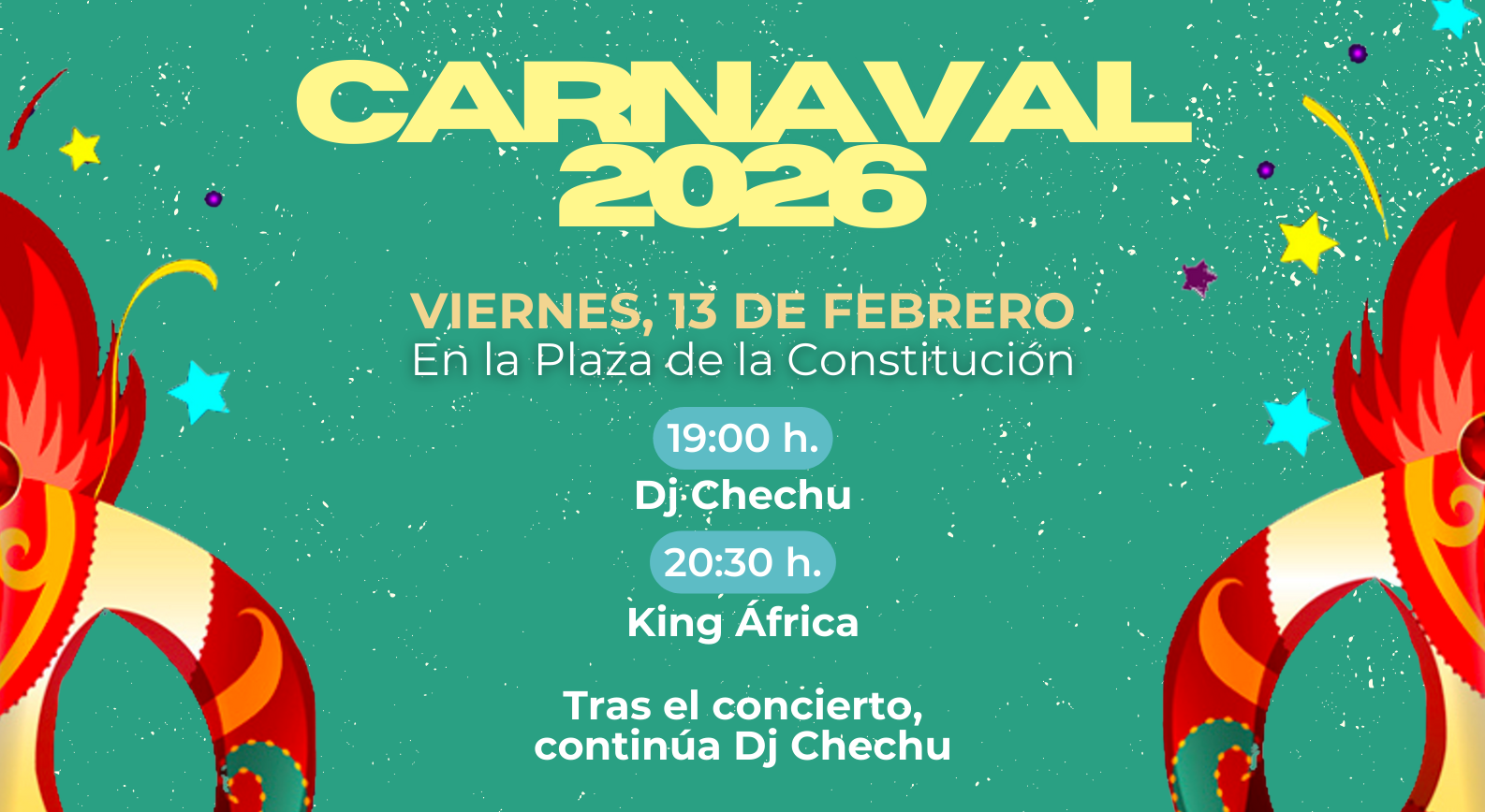 PROGRAMACIÓN DE CARNAVAL 2026 DEARANJUEZ