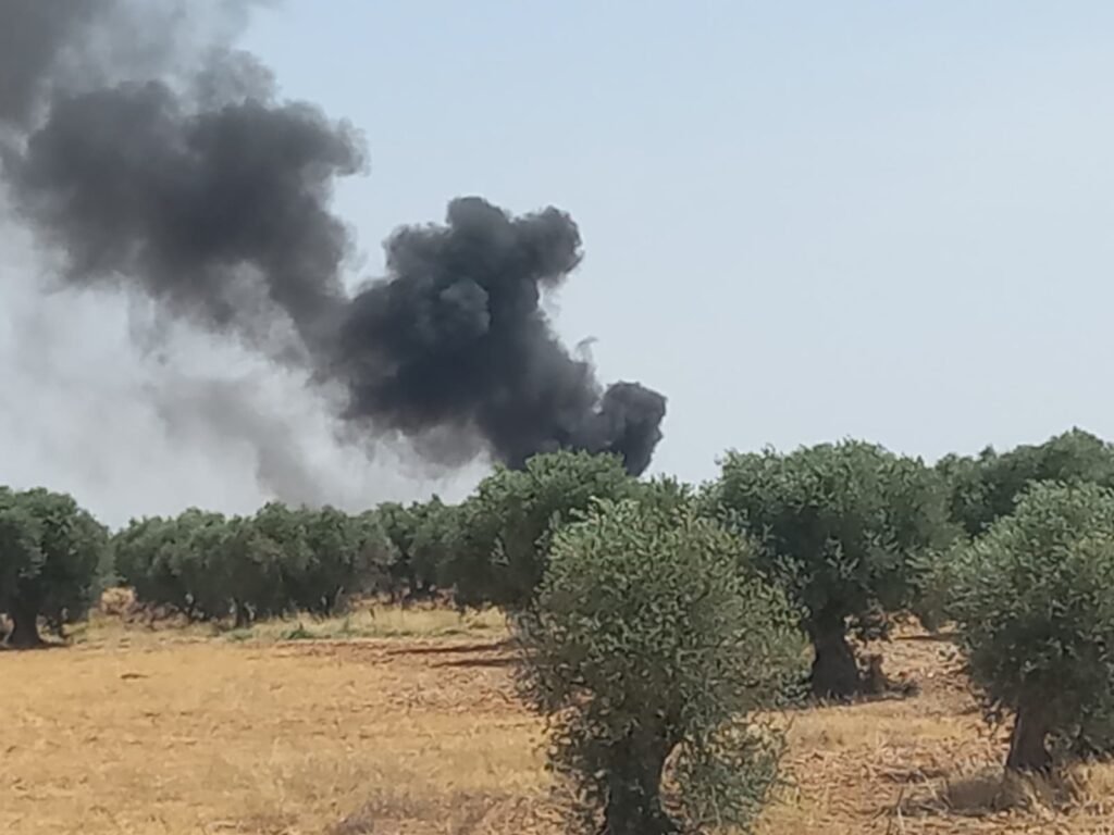 UN INCENDIO DE VEGETACIÓN CERCA DEL BARRIO DE LA MONTAÑA MOVILIZA A LOS SERVICIOS DE EMERGENCIAS