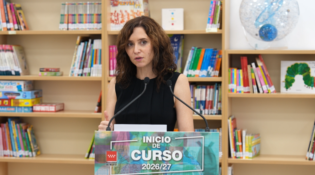 DÍAZ AYUSO ANUNCIA INVERSIÓN «HISTÓRICA» DE 1.240 MILLONES DE EUROS PARA MEJORAR LA CLIMATIZACIÓN Y ACCESIBILIDAD DE LOS CENTROS EDUCATIVOS PÚBLICOS DE LA REGIÓN